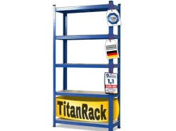 KARAT Schwerlastregal Blau Maximale Traglast 875 kg 150 x 75 x 30 cm