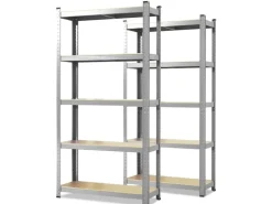 KARAT Schwerlastregal Lakota 2er Set Traglast bis 875 kg Verzinkt 150 x 75 x 30 cm