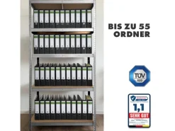 KARAT Schwerlastregal Lakota 2er Set Traglast bis 875 kg Verzinkt 150 x 75 x 30 cm