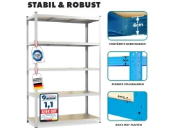 KARAT Schwerlastregal Lakota 2er Set Traglast bis 875 kg Verzinkt 200 x 100 x 50 cm