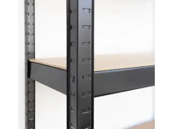 KARAT Schwerlastregal Maximale Stabilität Traglast 875 kg Schwarz 150 x 75 x 30 cm