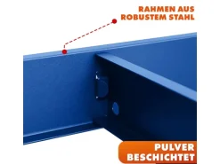 KARAT Schwerlastregal Rhino bis 1050 kg Pulverbeschichtet 180 x 90 x 45 cm Blau
