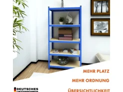 KARAT Schwerlastregal Rhino bis 1050 kg Pulverbeschichtet 180 x 90 x 45 cm Blau
