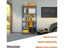KARAT Schwerlastregal Rhino bis 1050 kg Pulverbeschichtet 180 x 90 x 60 cm Blau-Orange
