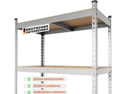 KARAT Schwerlastregal Rhino bis 1050 kg Pulverbeschichtet 180 x 90 x 45 cm Verzinkt