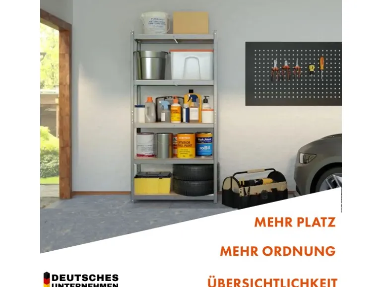 KARAT Schwerlastregal Rhino bis 1050 kg Pulverbeschichtet 180 x 90 x 45 cm Verzinkt