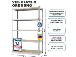 KARAT Schwerlastregal Verzinkt Traglast 875 kg 180 x 90 x 45 cm