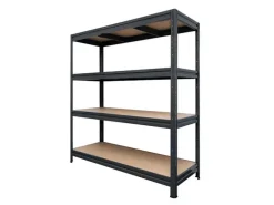 KARAT Schwerlastregal Weitspannregal - Schwarz - Gesamtlast 1500 kg - 177 x 160 x 60 cm