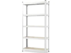 KARAT Schwerlastregal Weiß für Keller und Werkstatt Gesamtlast 875 kg 180 x 90 x 60 cm