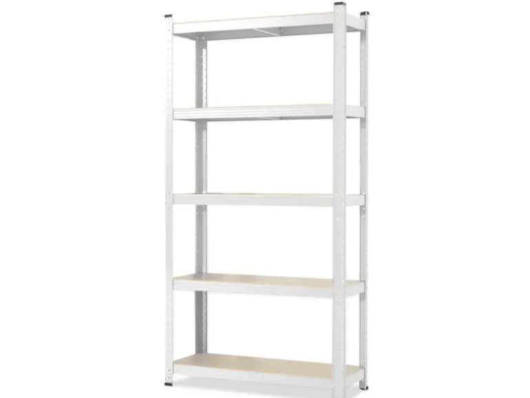 KARAT Schwerlastregal Weiß für Keller und Werkstatt Gesamtlast 875 kg 180 x 90 x 60 cm