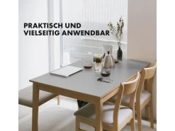 KARAT Tischfolie Empire mit Abgeschrägter Kante Hellgrau 80 x 55 cm