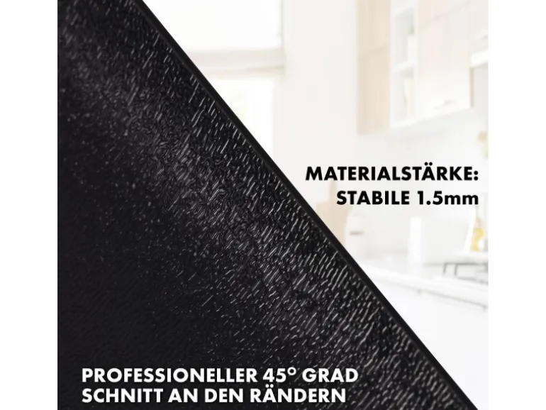 KARAT Tischfolie Empire mit Abgeschrägter Kante Schwarz 90 x 175 cm