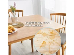 KARAT Tischfolie Empire mit Abgeschrägter Kante Transparent 90 x 150 cm