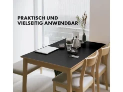 KARAT Tischfolie Empire mit Abgeschrägter Kante Schwarz 100 x 100 cm