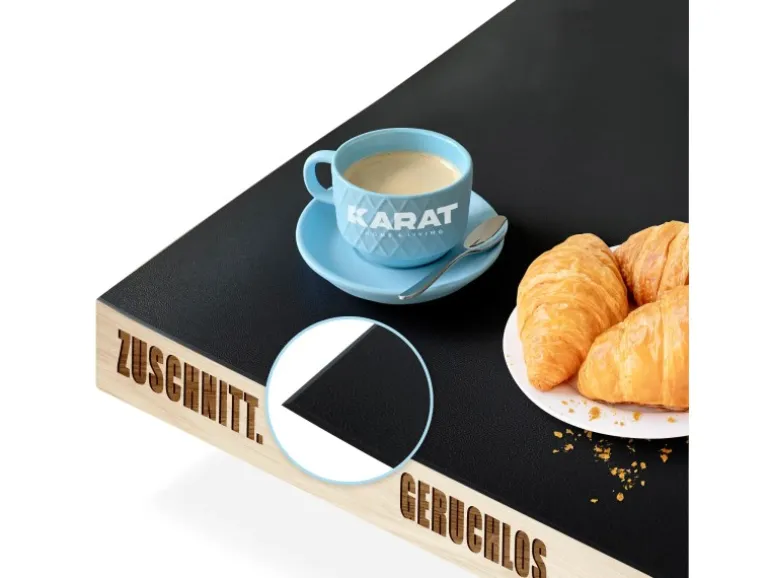 KARAT Tischfolie Empire mit Abgeschrägter Kante Schwarz 90 x 55 cm