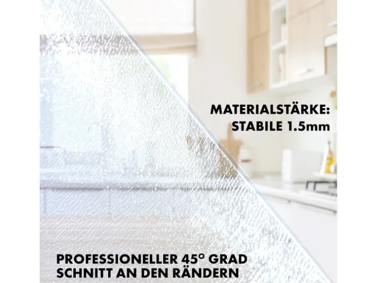 KARAT Tischfolie Empire mit Abgeschrägter Kante Transparent 80 x 140 cm