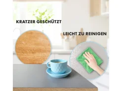 KARAT Tischfolie Empire mit Abgeschrägter Kante Hellgrau 100 x 60 cm
