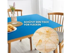 KARAT Tischfolie Empire mit Abgeschrägter Kante Blau Rund 80 cm