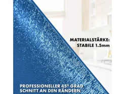 KARAT Tischfolie Empire mit Abgeschrägter Kante Blau Rund 80 cm