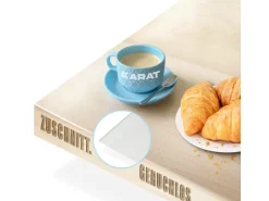 KARAT Tischfolie Empire mit Abgeschrägter Kante Transparent 60 x 60 cm