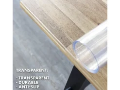KARAT Tischfolie Imperial Transparent Mattiert mit Abgeschrägter Kante 60 x 90 cm
