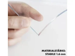 KARAT Tischfolie Imperial Transparent Mattiert mit Abgeschrägter Kante 70 x 110 cm