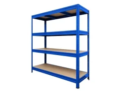 KARAT Weitspannregal Schwerlastregal Blau Traglast 1200 kg 200 x 150 x 80 cm