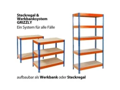 KARAT Weitspannregal Schwerlastregal Blau-Orange Traglast 1200 kg 200 x 150 x 80 cm