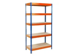 KARAT Weitspannregal Schwerlastregal Blau-Orange Traglast 1200 kg 200 x 150 x 80 cm