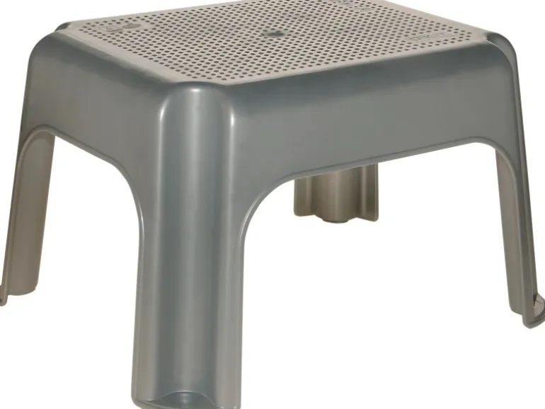 Keeeper Tritthocker 36,5 cm x 30 cm x 24 cm Silber