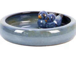 Keramik Vogeltränke Blau 140 glasiert (Ø x H) 34,5 x 8 cm