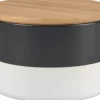 Keramik-Dose mit Deckel Minimalist Zen Ø 12,2 cm Schwarz-Weiß