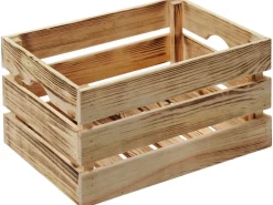 Kesper Holzkiste Kiefer geflammt 23 cm x 30 cm 40 cm 27 l
