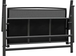 Klappbank Vigo Aluminium Textilen Grau-Schwarz 96 cm x 118 cm x 67 cm