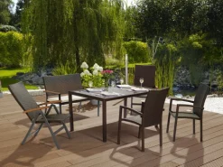 Klappsessel Davenport II Braun mit verstellbarer Rückenlehne FSC®