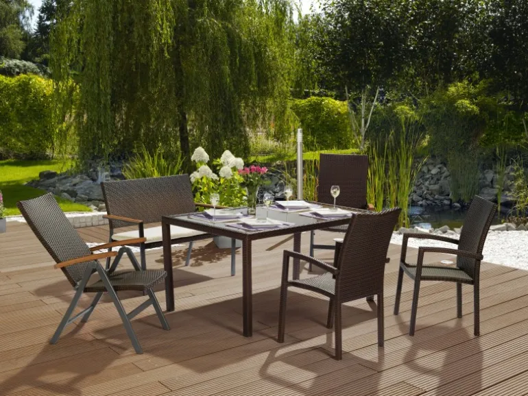 Klappsessel Davenport II Braun mit verstellbarer Rückenlehne FSC®