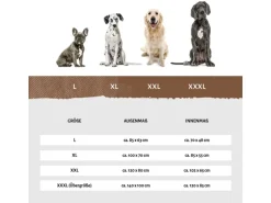 Knuffelwuff Eck Hundebett Winslow Orthopädisch Kunstleder XXL 120 x 80cm Lehne Rechts Grau