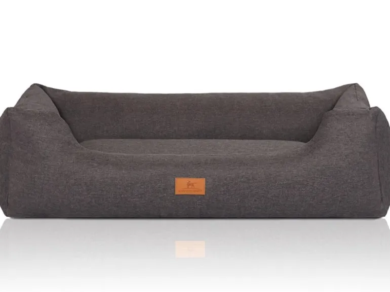 Knuffelwuff Hundebett Lotte Velours XXL 120 x 85cm Grau