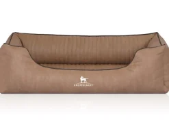 Knuffelwuff Hundebett Tampa Orthopädisch Kunstleder XXL 120 x 85cm Camel