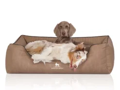 Knuffelwuff Hundebett Tampa Orthopädisch Kunstleder XXL 120 x 85cm Camel