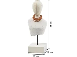 Kobolo Dekofigur Holzfigur Büste LADY BUST Holz und Metall