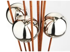 Kobolo Dekostecker Gartenstecker BOULES H209 cm mit 12 Edelstahlkugeln Rostoptik