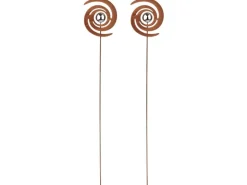 Kobolo Gartenstecker Gartendeko FINJA in Rostoptik 2-er Set