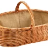 Kobolo Kaminholzkorb Holzkorb für Kaminholz aus Weide mit Jutefutter