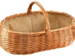 Kobolo Kaminholzkorb Holzkorb für Kaminholz aus Weide mit Jutefutter