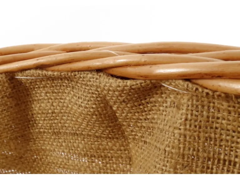 Kobolo Kaminholzkorb Holzkorb für Kaminholz aus Weide mit Jutefutter