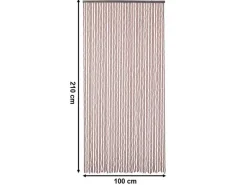 Kobolo Türvorhang Perlenvorhang CHOCO Holzperlen 50 Stränge 100x210cm