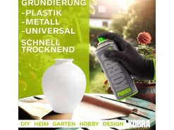 Kobra DIY Grundierspray 400ml Universal Primer Acryl Grundierung Weiss