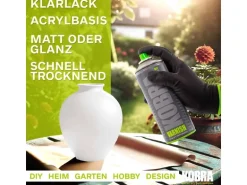 Kobra DIY Klarlack Spray 400ml Universal Acryl Klarlack Transparent Glänzend