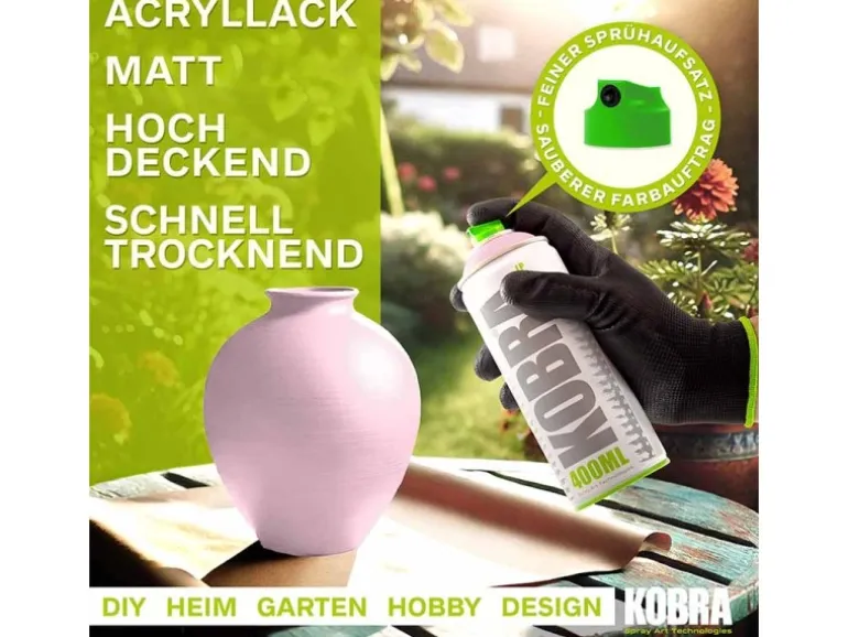 Kobra LP Buntlack Spray Pastell 400ml Pastellpink Matt
